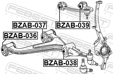 Bushing Kit, Front Lower Control Arm