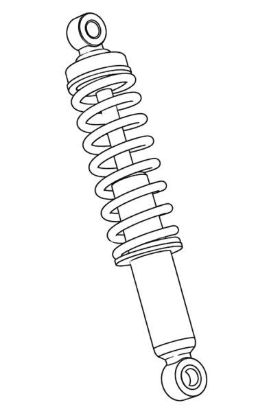 Rear Shock Absorber Gas.Twin Tube