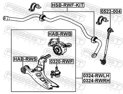 Rear Bushing, Front Control Arm (Hydro)
